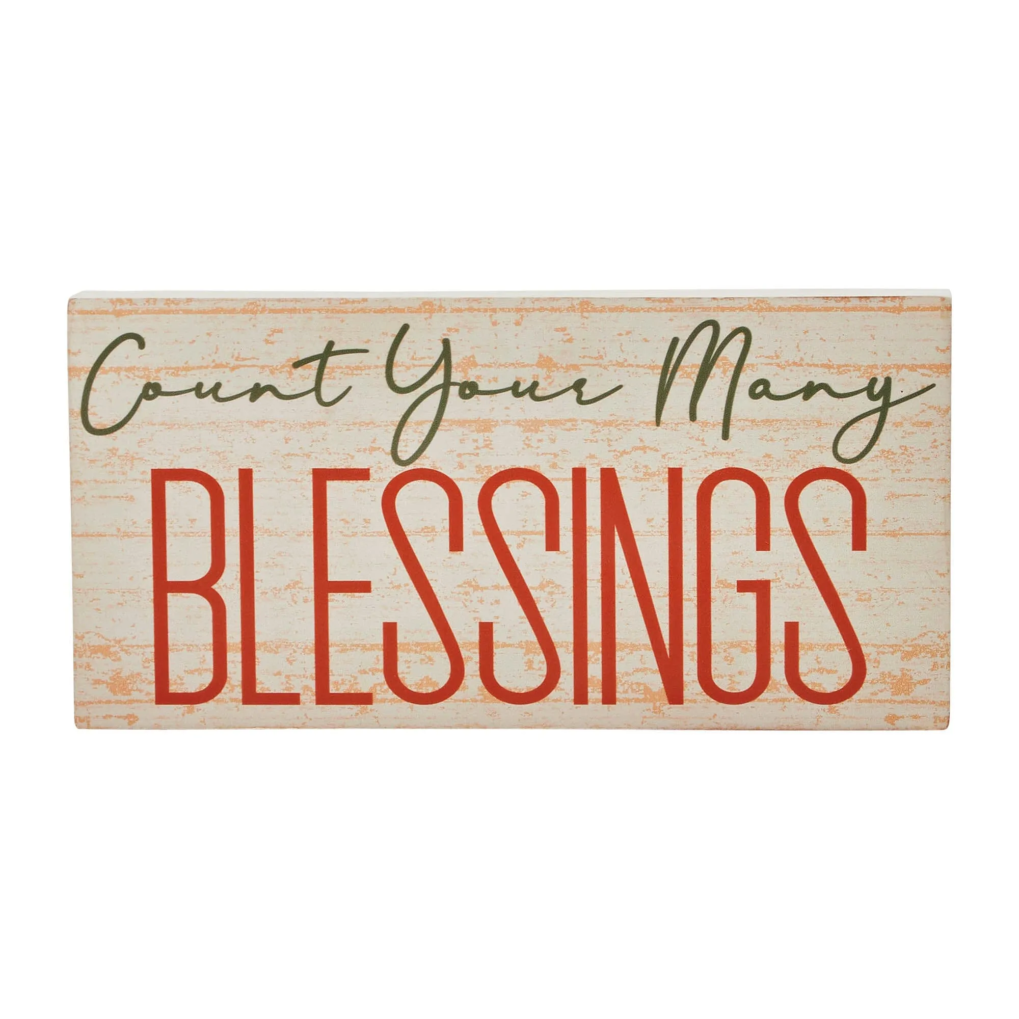 Count Your Many Blessings Sign - 3x14"