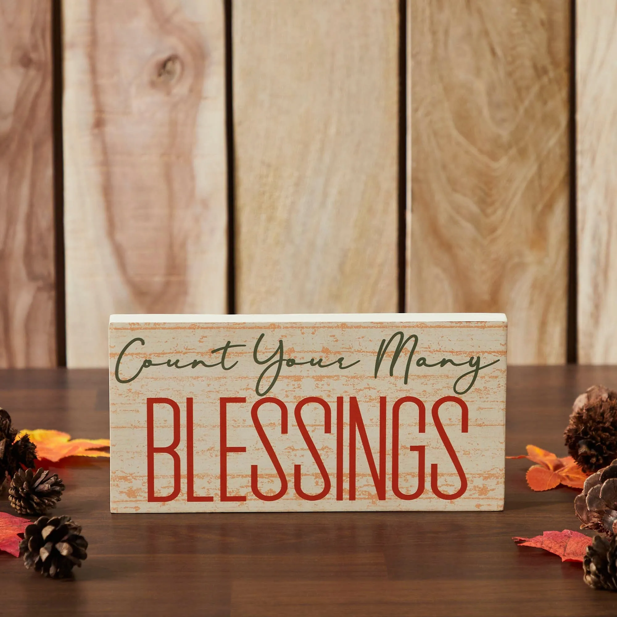 Count Your Many Blessings Sign - 3x14"