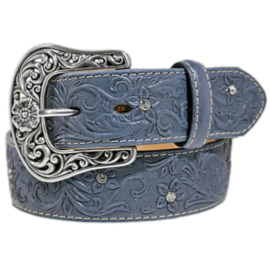 Crystal Accent Floral Belt