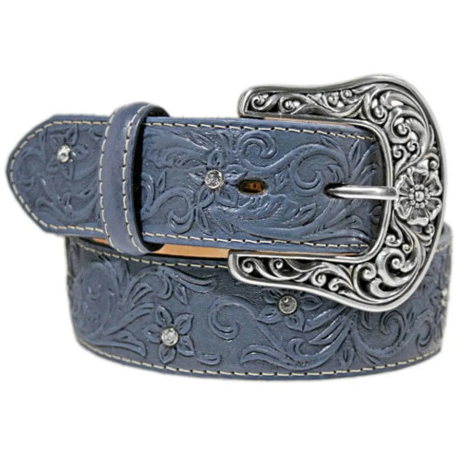 Crystal Accent Floral Belt