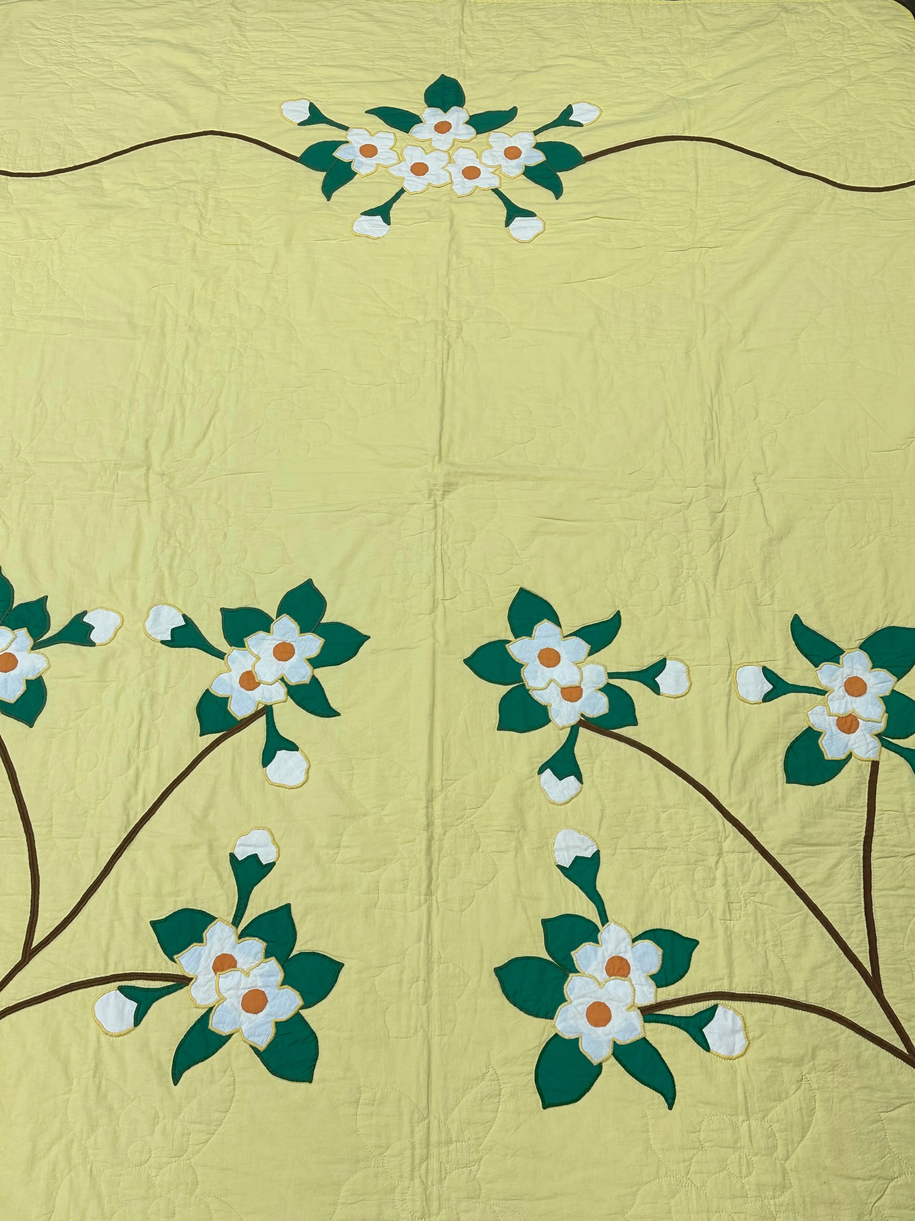 Dogwood Appliqued Quilt