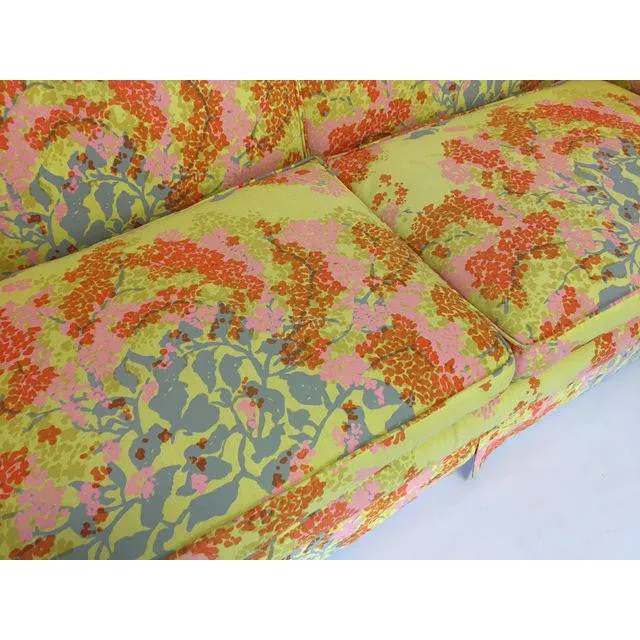 Dorothy Draper Hollywood Regency Floral Sofa