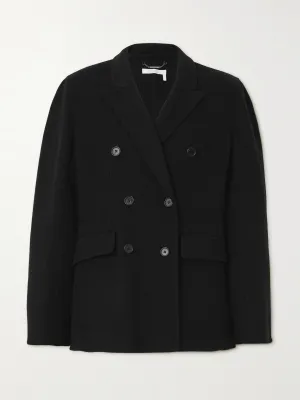 Double-breasted wool and cashmere-blend jacket