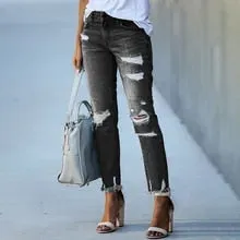 Edgy Fringe Ankle Denim