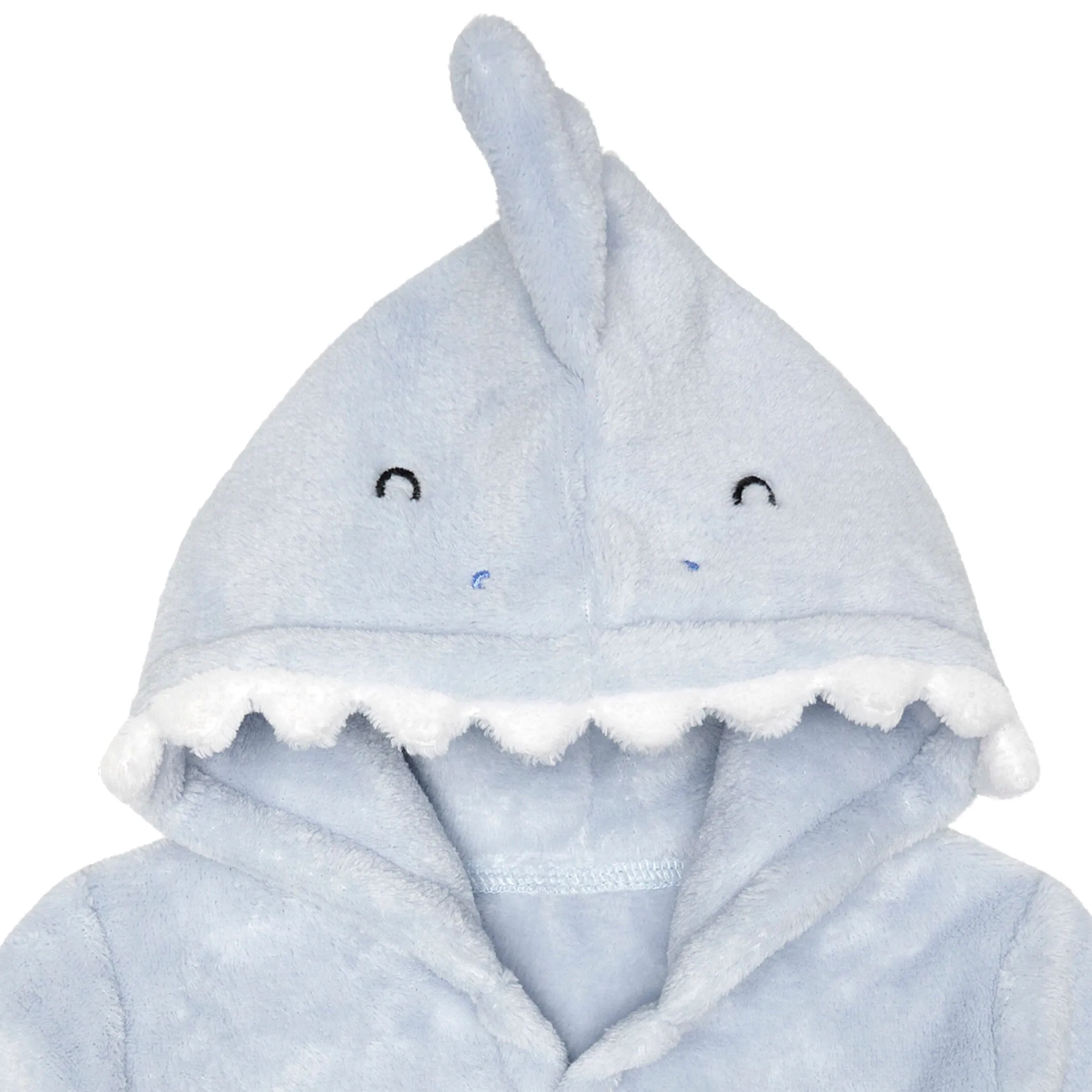 Embroidered Baby Boys Shark Robe