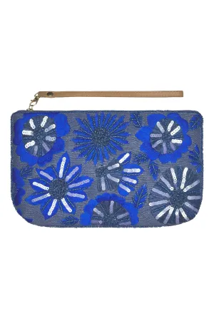 Flourish Clutch - Sapphire