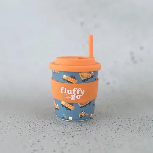 Fluffy to go all about construction 240ml hot chocolate cup