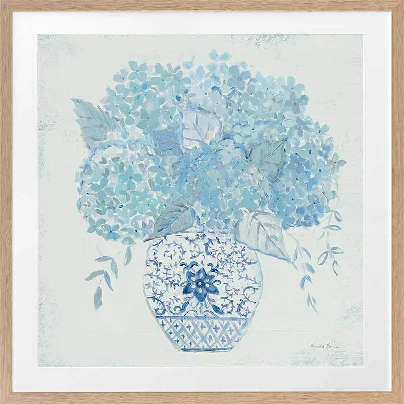 Ginger Jar Hydrangea Framed Art Print