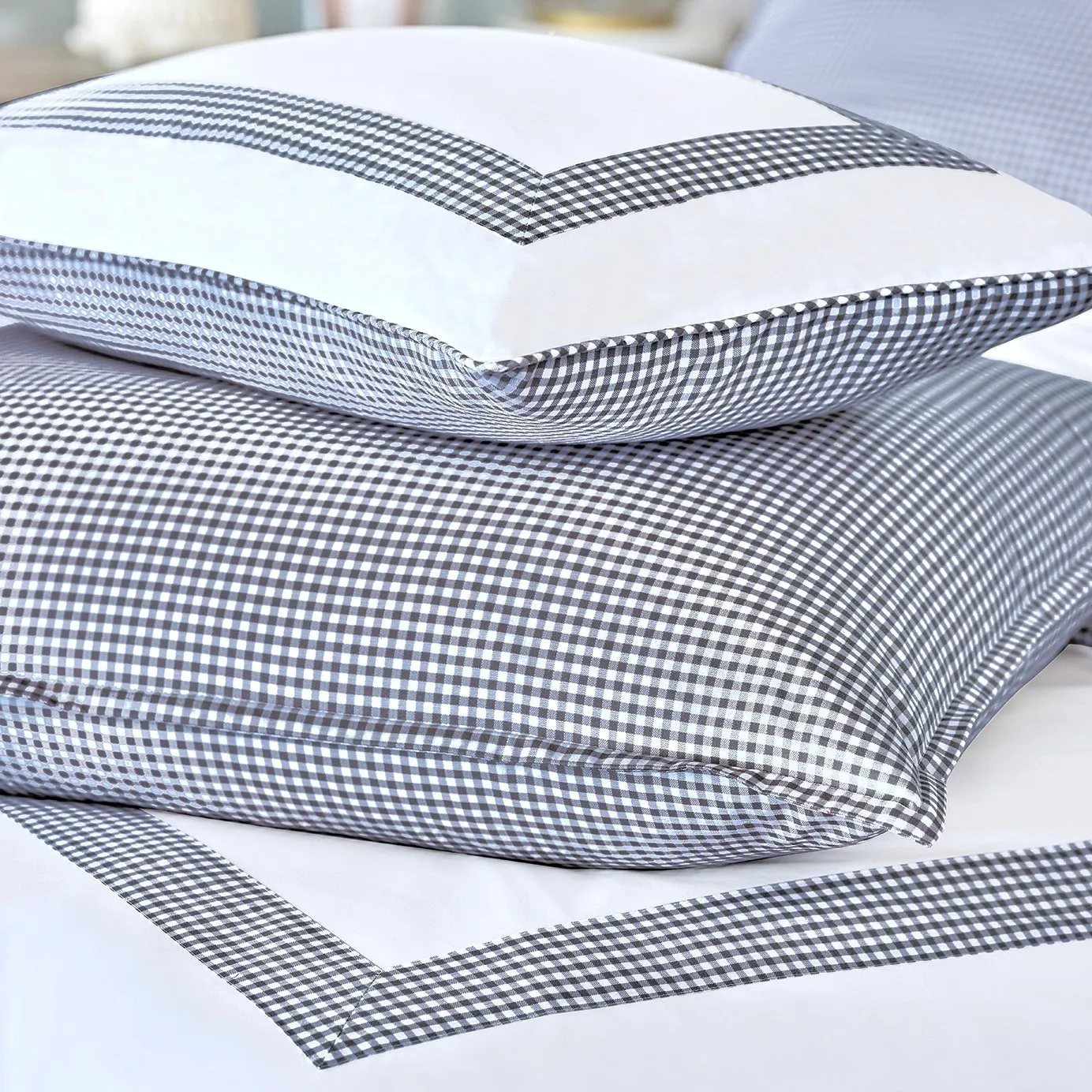 Gingham Charm Luxury Coastal Bedding