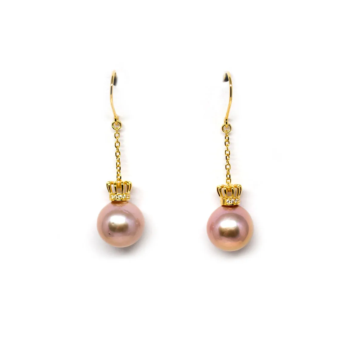 Golden Crown Edison Pearl Earrings