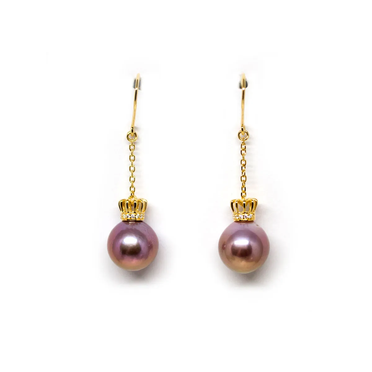 Golden Crown Edison Pearl Earrings