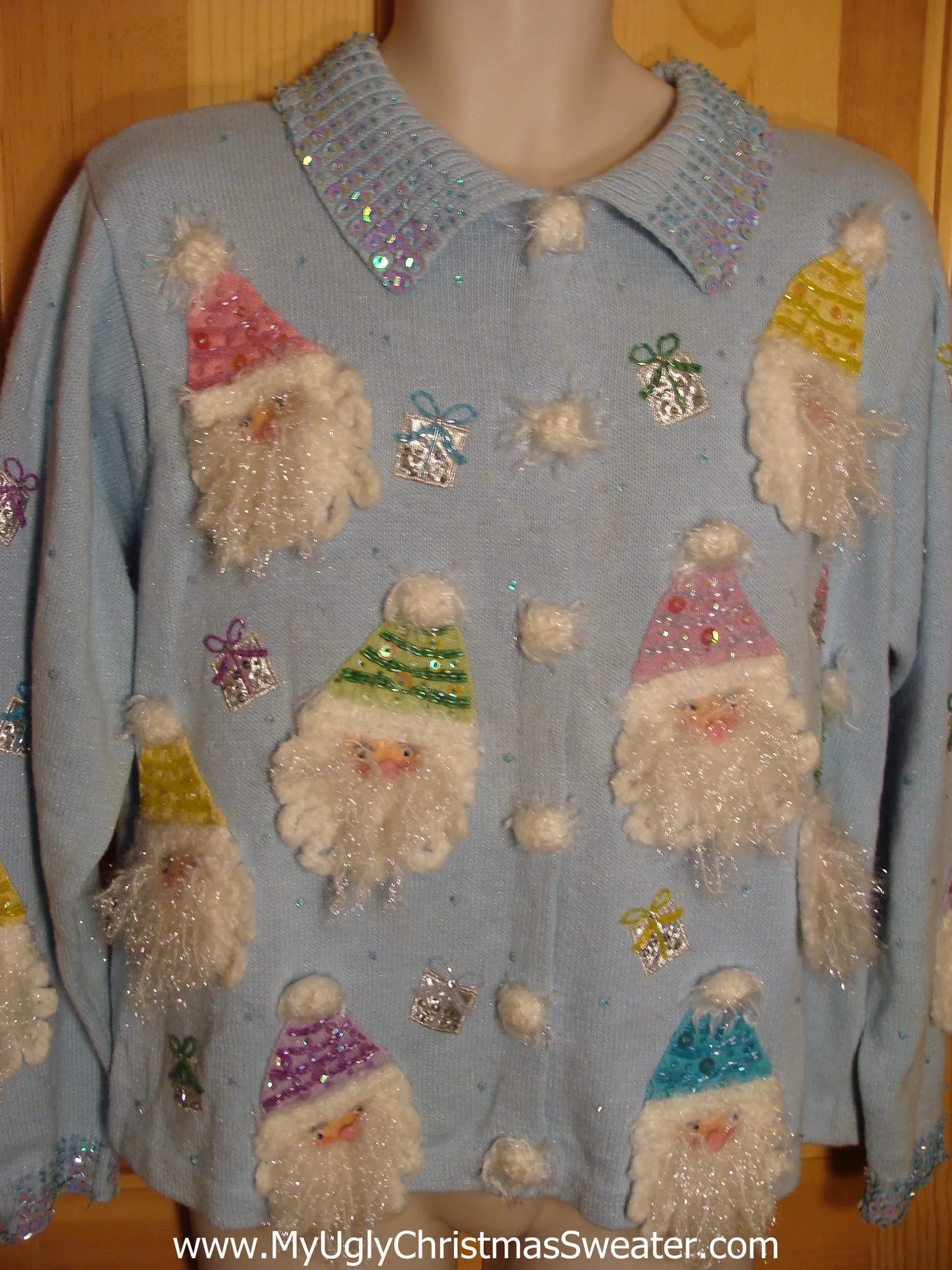 Gorgeous Baby Blue Christmas Sweater