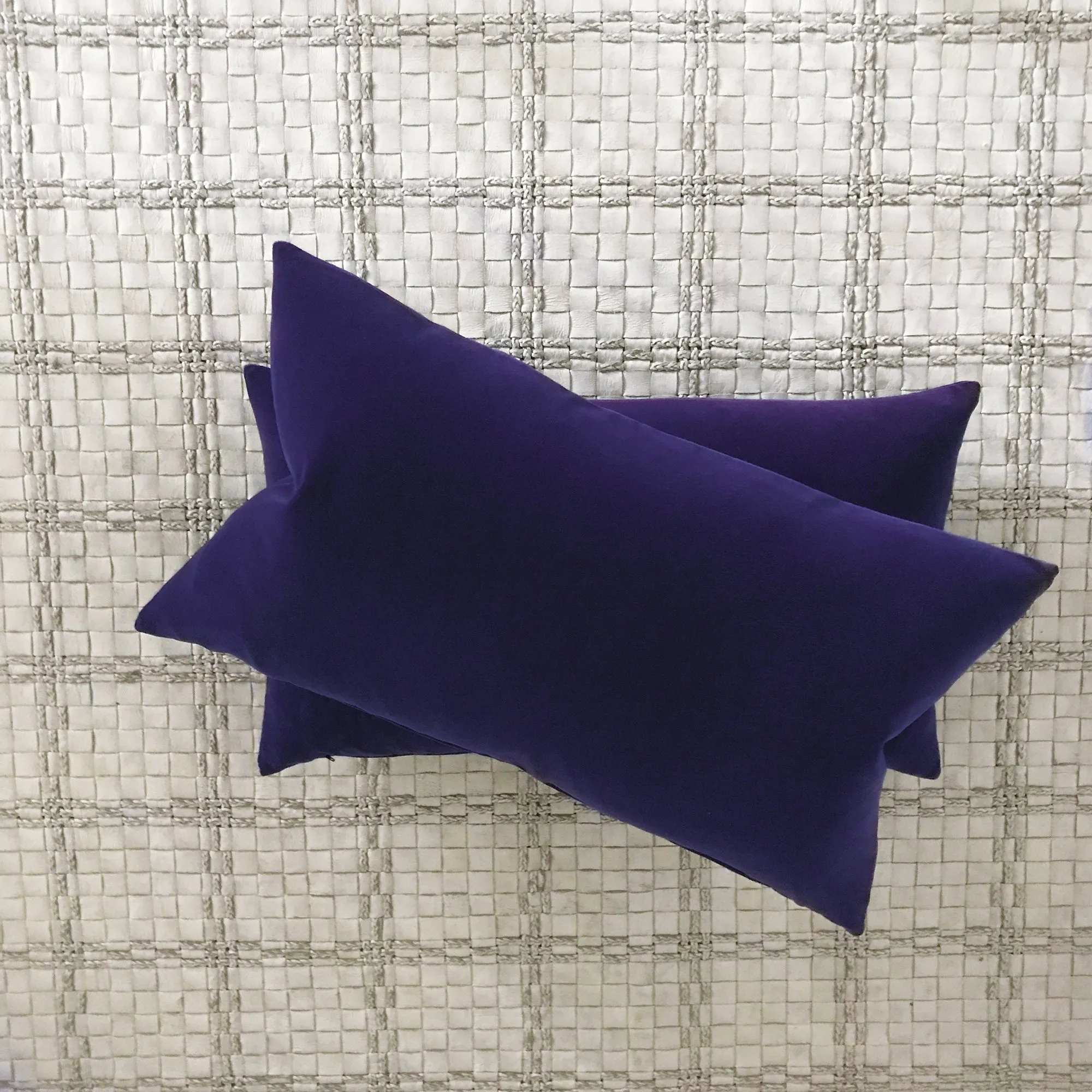 Grape Purple Velvet Throw Pillow Cover