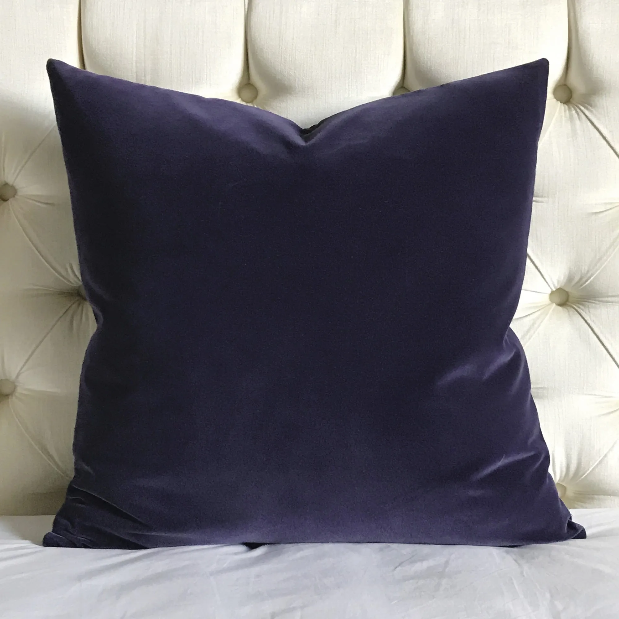 Grape Purple Velvet Throw Pillow Cover