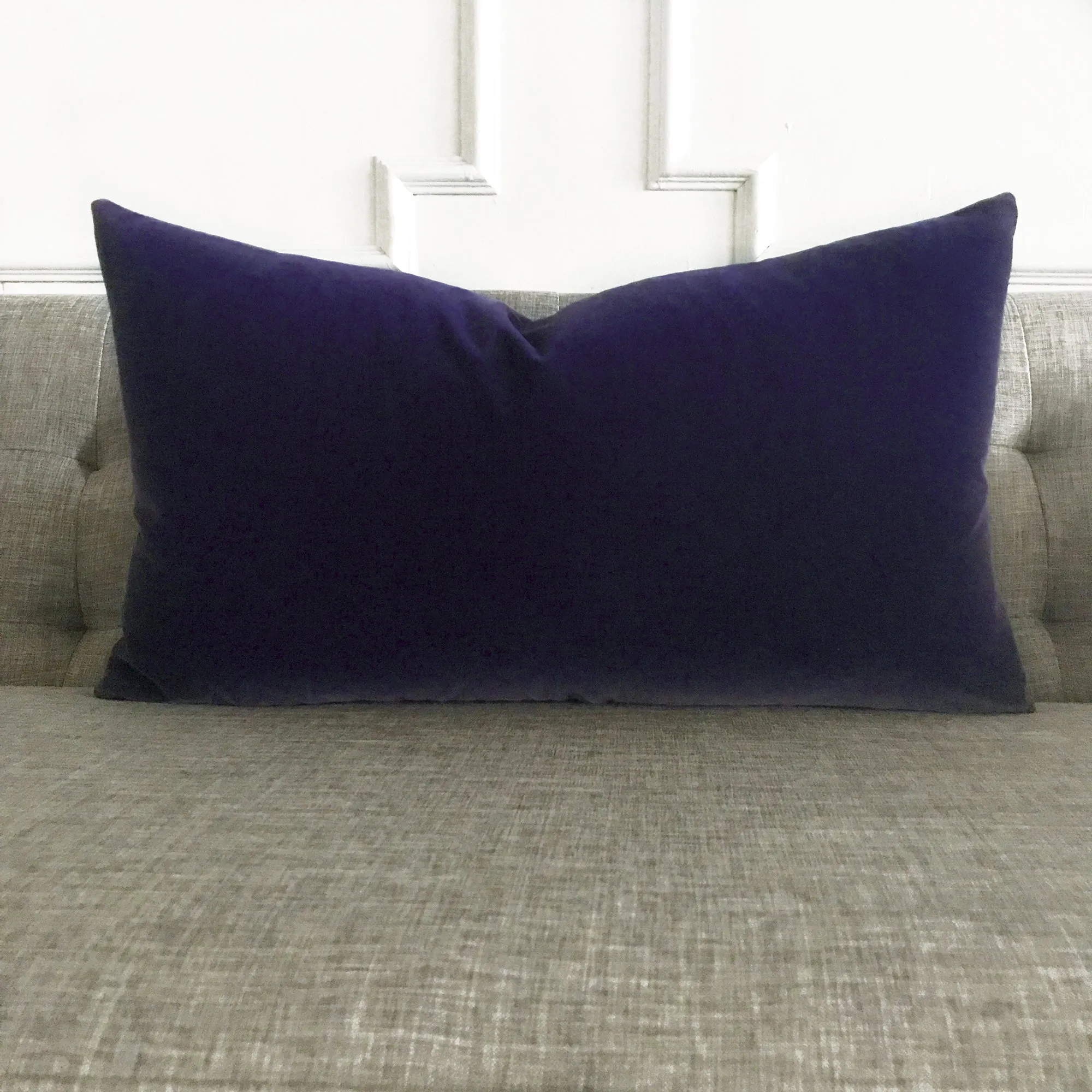 Grape Purple Velvet Throw Pillow Cover