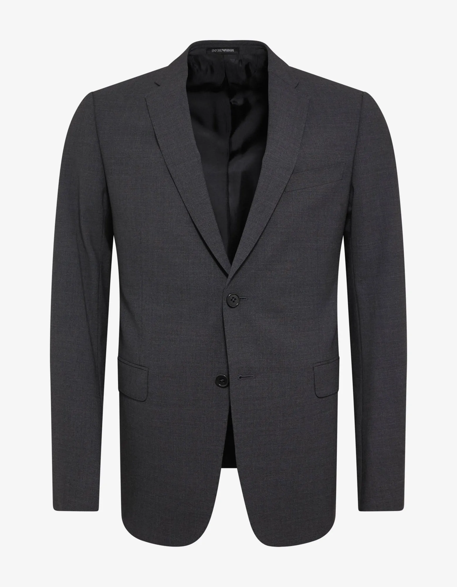 Grey Wool-Blend Two-Button Suit