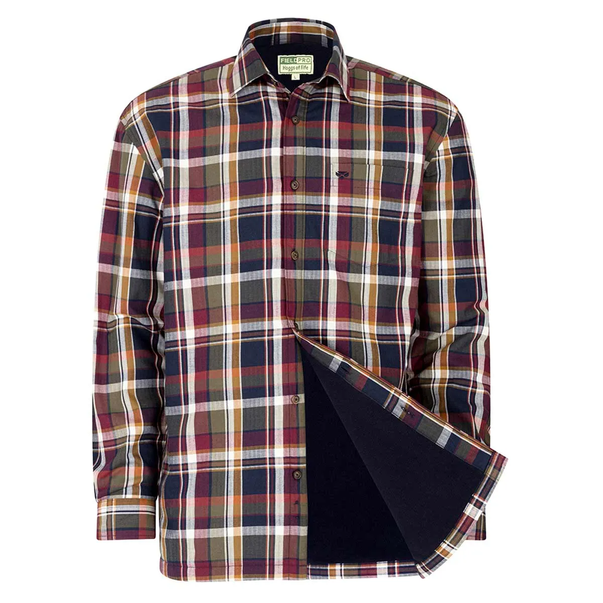 Hoggs of Fife Arran Micro-Fleece Lined Cotton Checked Shirt