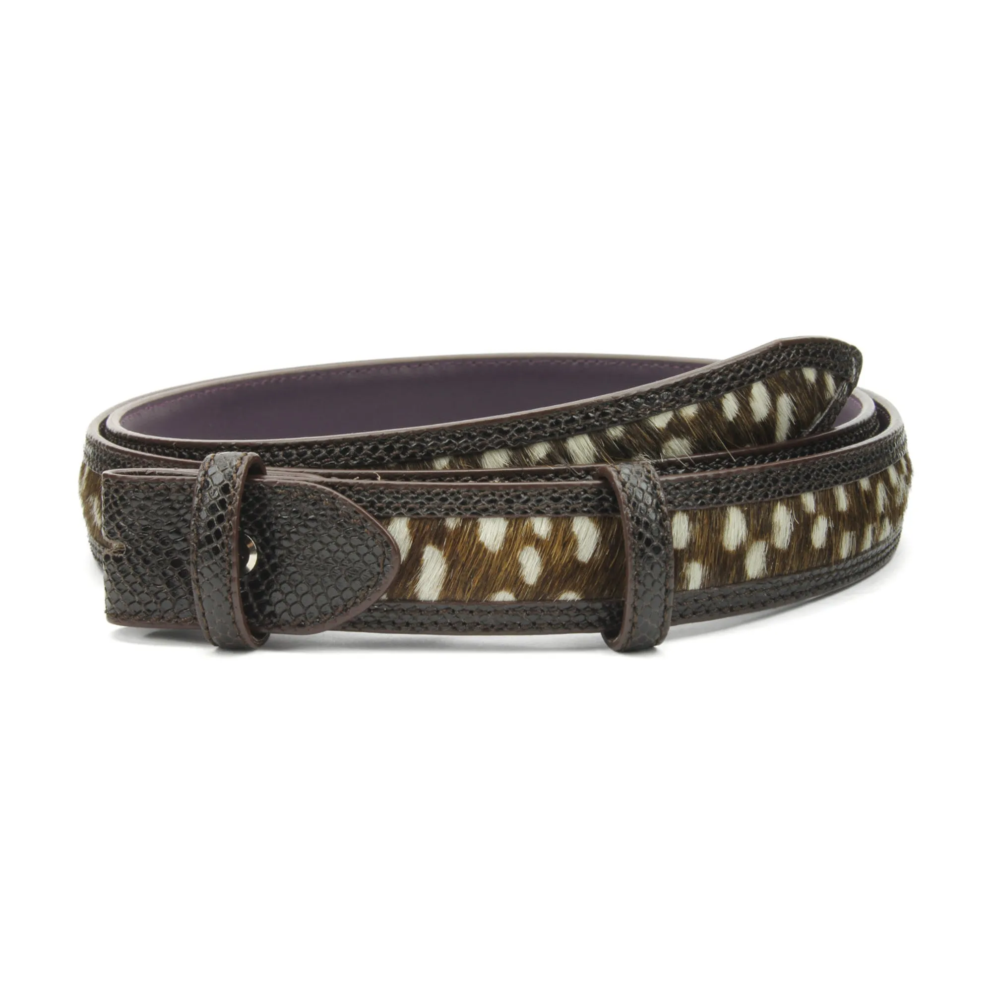 Jett Pony/Snake Mix Narrow Belt Strap