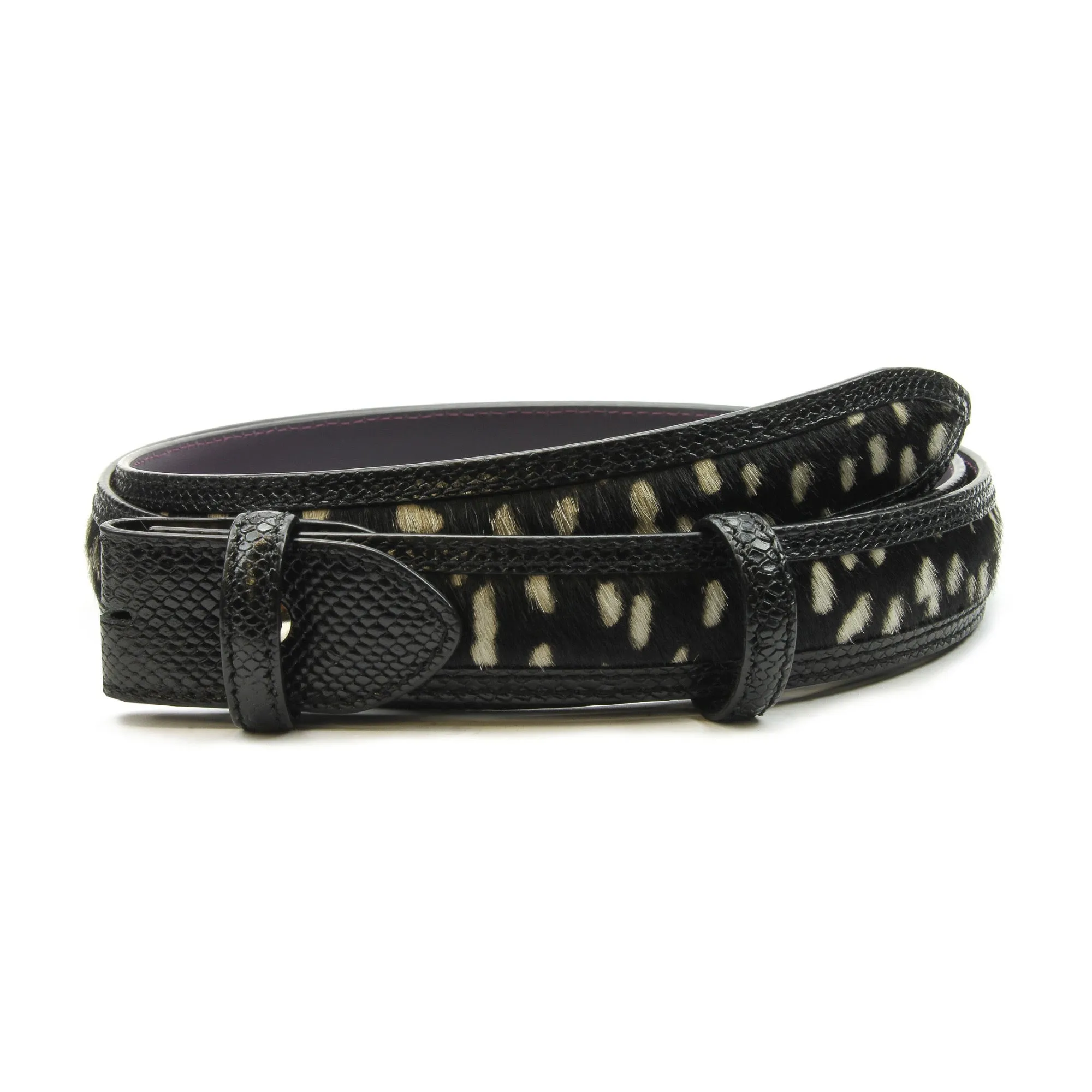 Jett Pony/Snake Mix Narrow Belt Strap