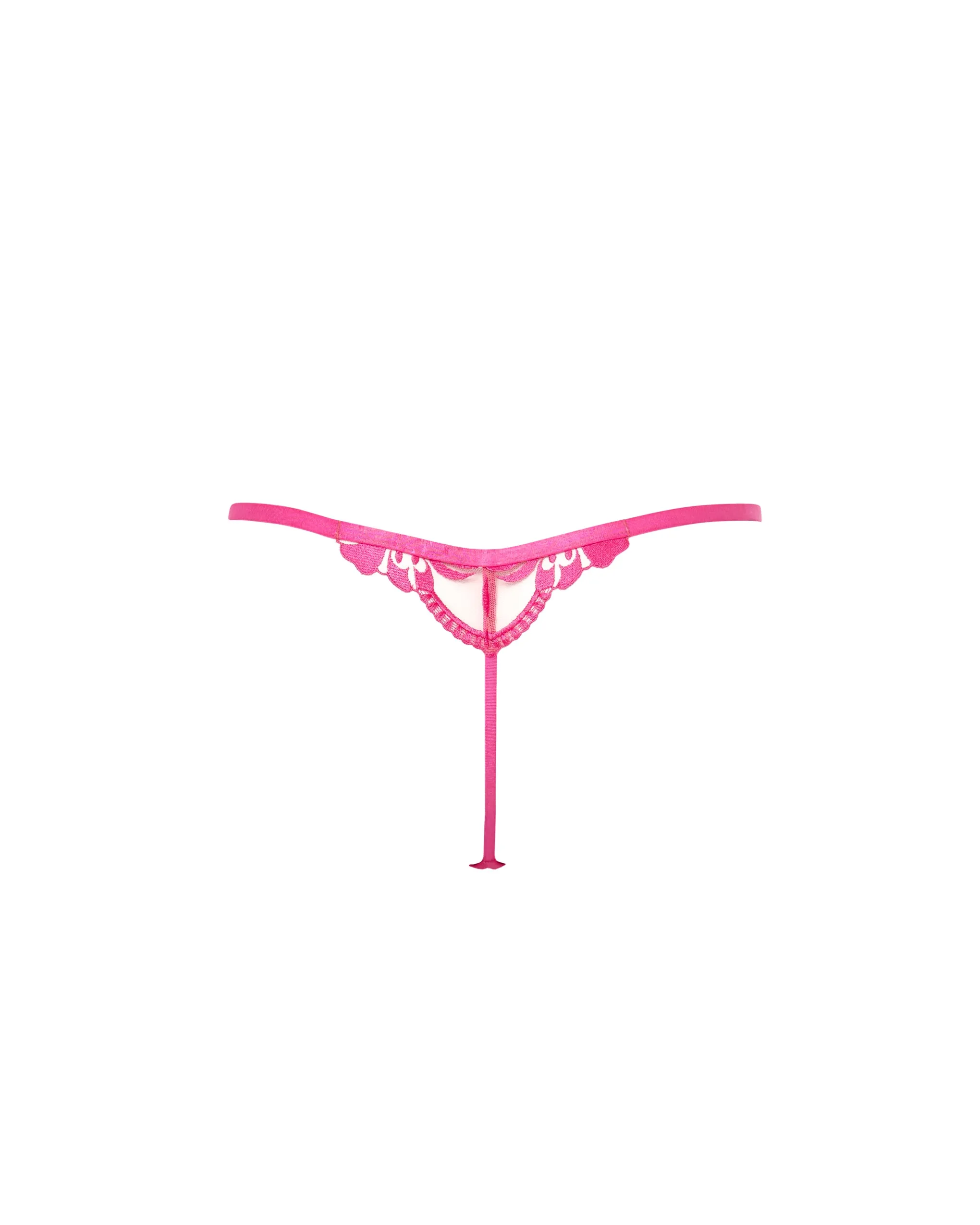 Leonora Thong Fuchsia Pink/Sheer