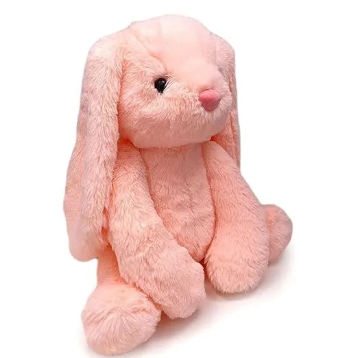 Mirada Cute Peach Bunny Soft Toy for Girls/Kids | Huggable Rabbit with Long Ears | Soft Stuffed Plush Animal | - 35cm