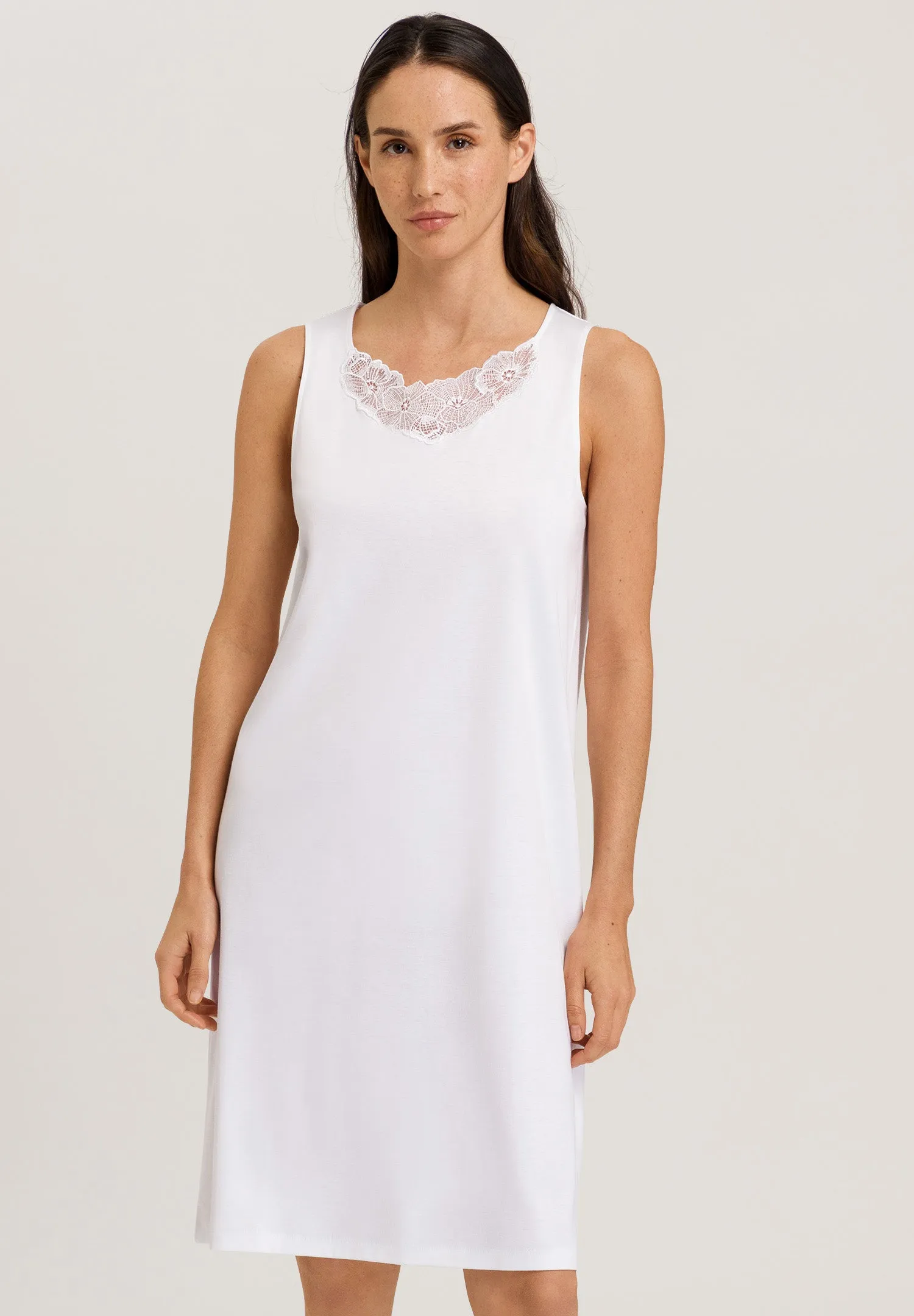 Naila Supima Cotton Tank Nightgown | White 74994-101