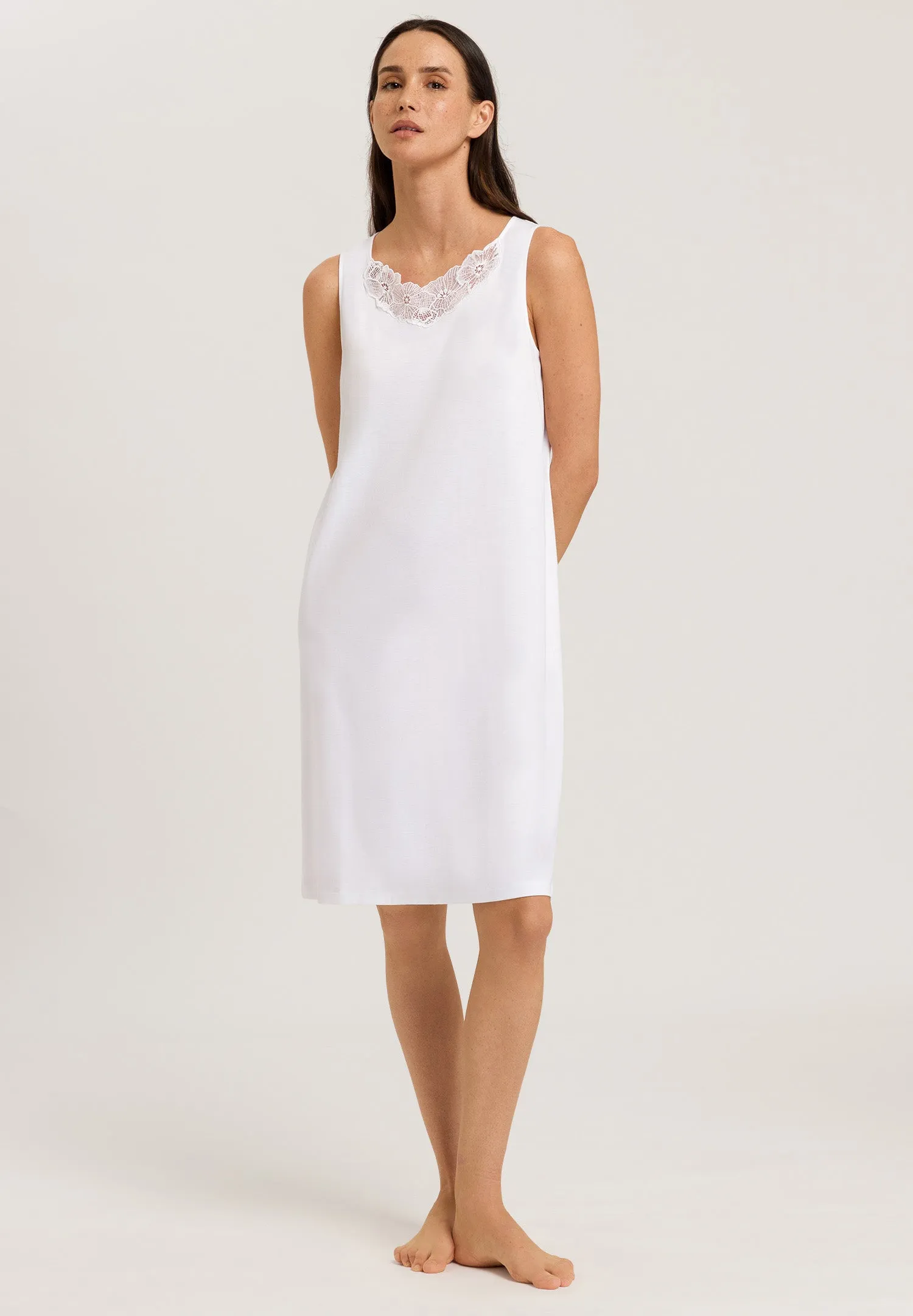 Naila Supima Cotton Tank Nightgown | White 74994-101