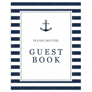 Nautical GuestBook Table Sign Printable