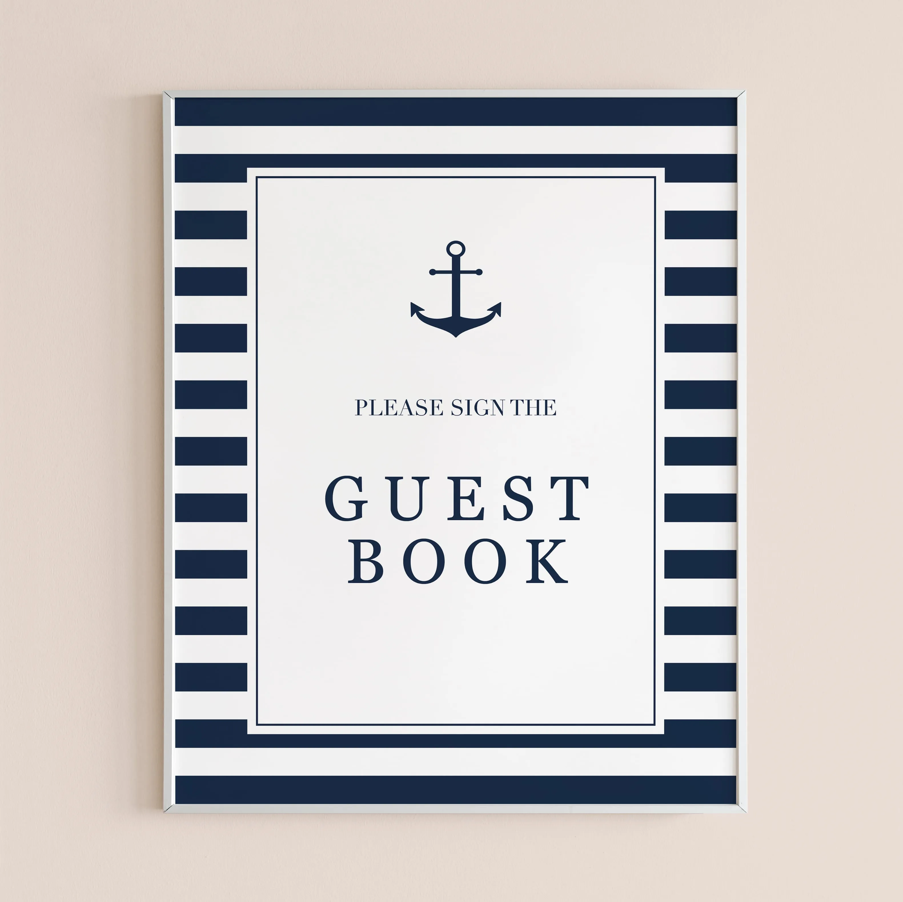 Nautical GuestBook Table Sign Printable