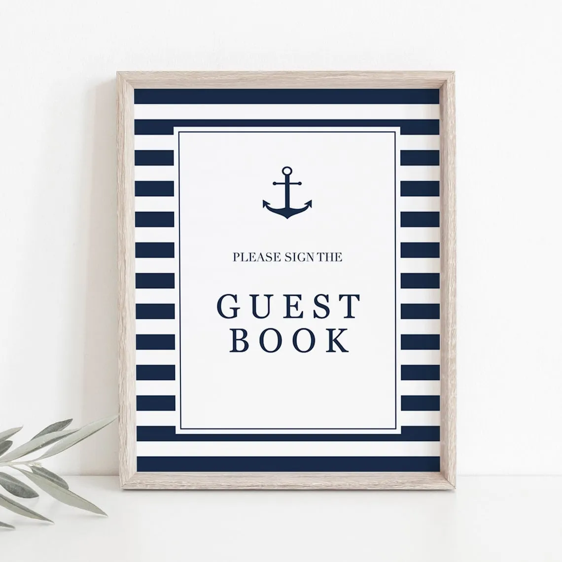 Nautical GuestBook Table Sign Printable