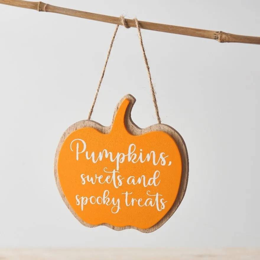 Orange Spooky Treats Sign