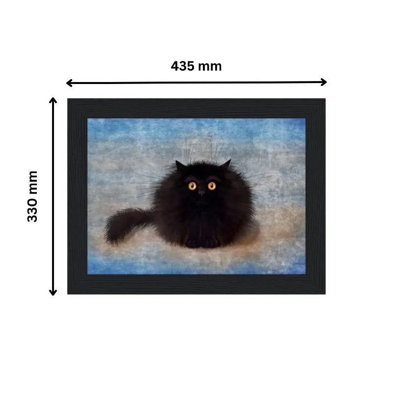 Oreo Black Cat Framed Picture Black Cat Print