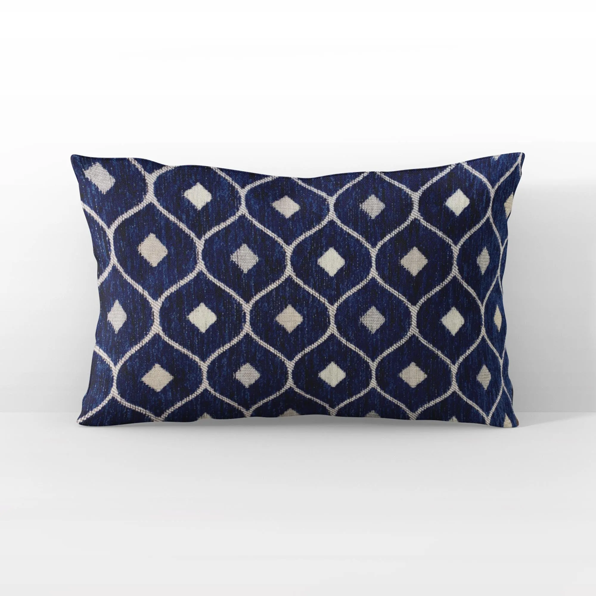 Plutus Navy Beige Nautical Dot Dots Luxury Throw Pillow