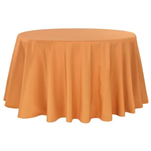 Polyester 120" Round Tablecloth - Burnt Orange