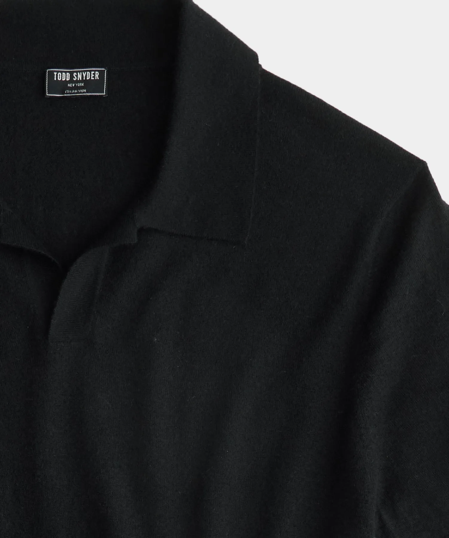 Premium Cashmere Montauk Polo in Black