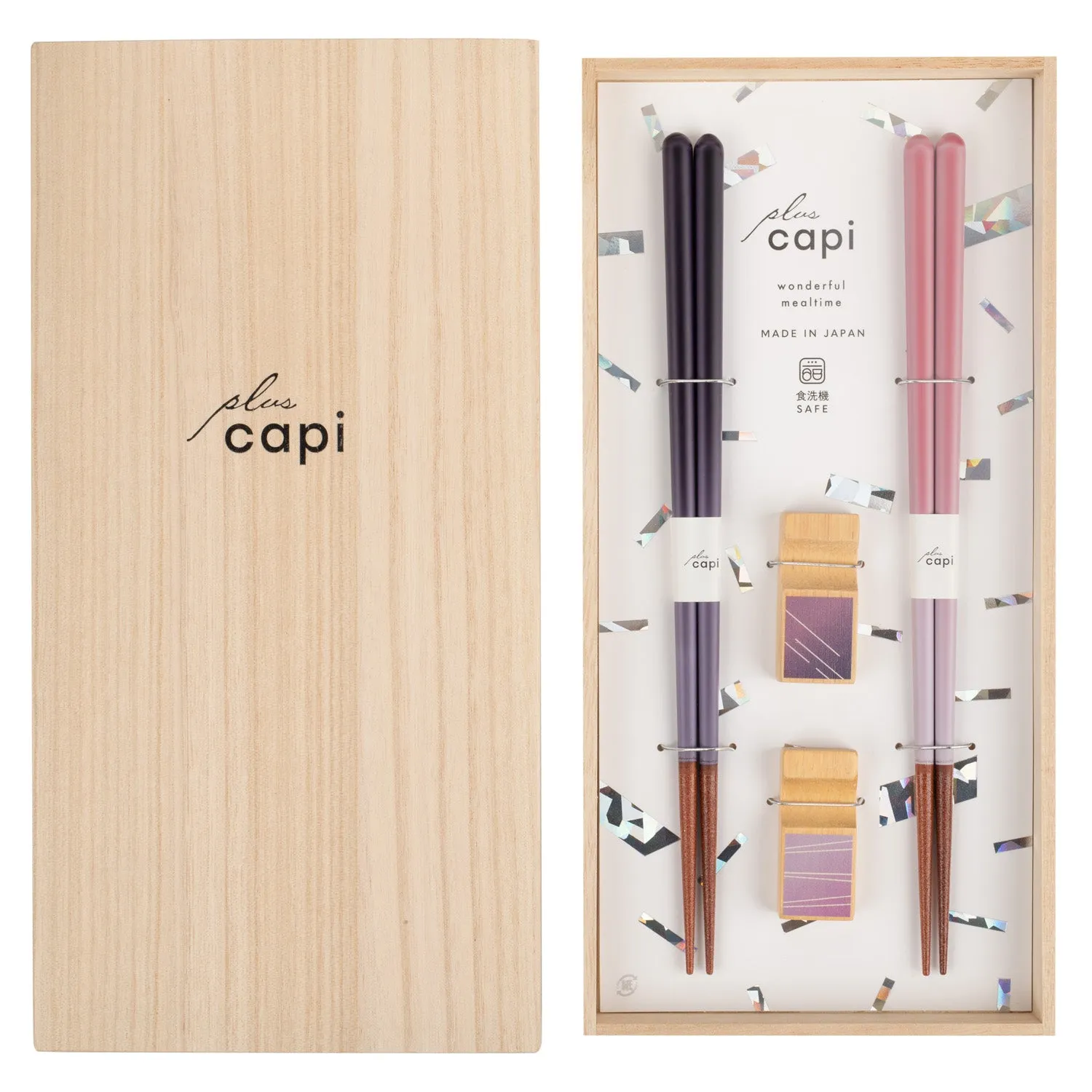 Purple and Pink Wonderful Mealtime Premium Chopstick Set