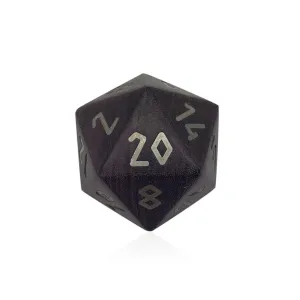 Purple Heart - Boulder® with Silver Inlay 45mm Wooden Dice