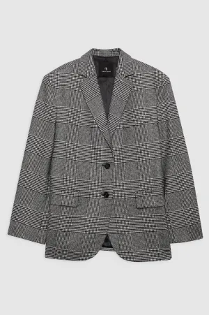 Quinn Blazer - Black And Grey Plaid