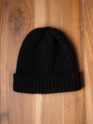 RIBBED HAT<br>BLACK