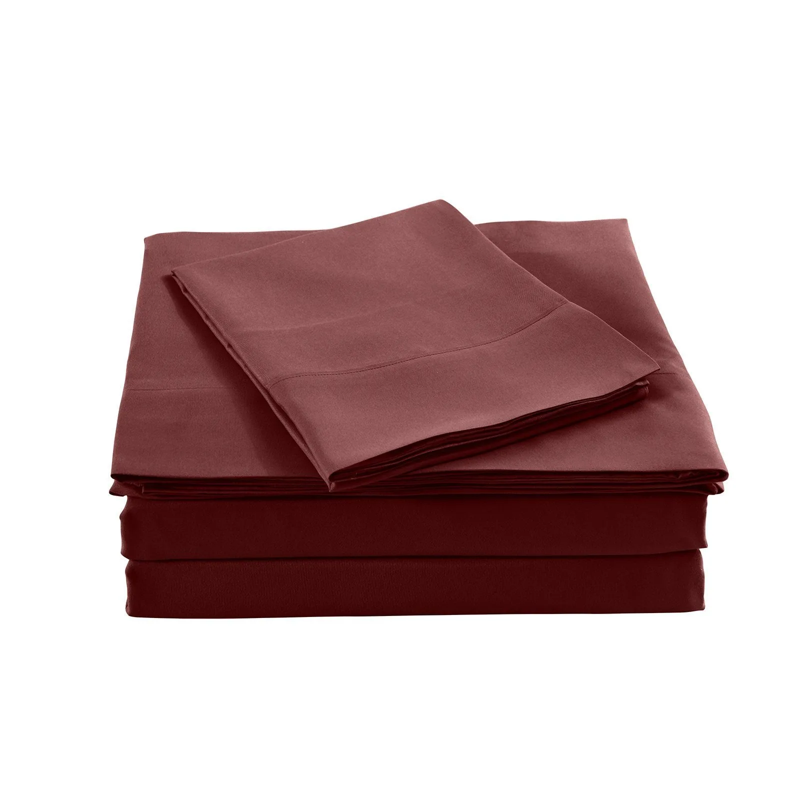 Royal Comfort Bamboo Blended Sheet & Pillowcases Set 1000TC Ultra Soft Bedding King Malaga Wine