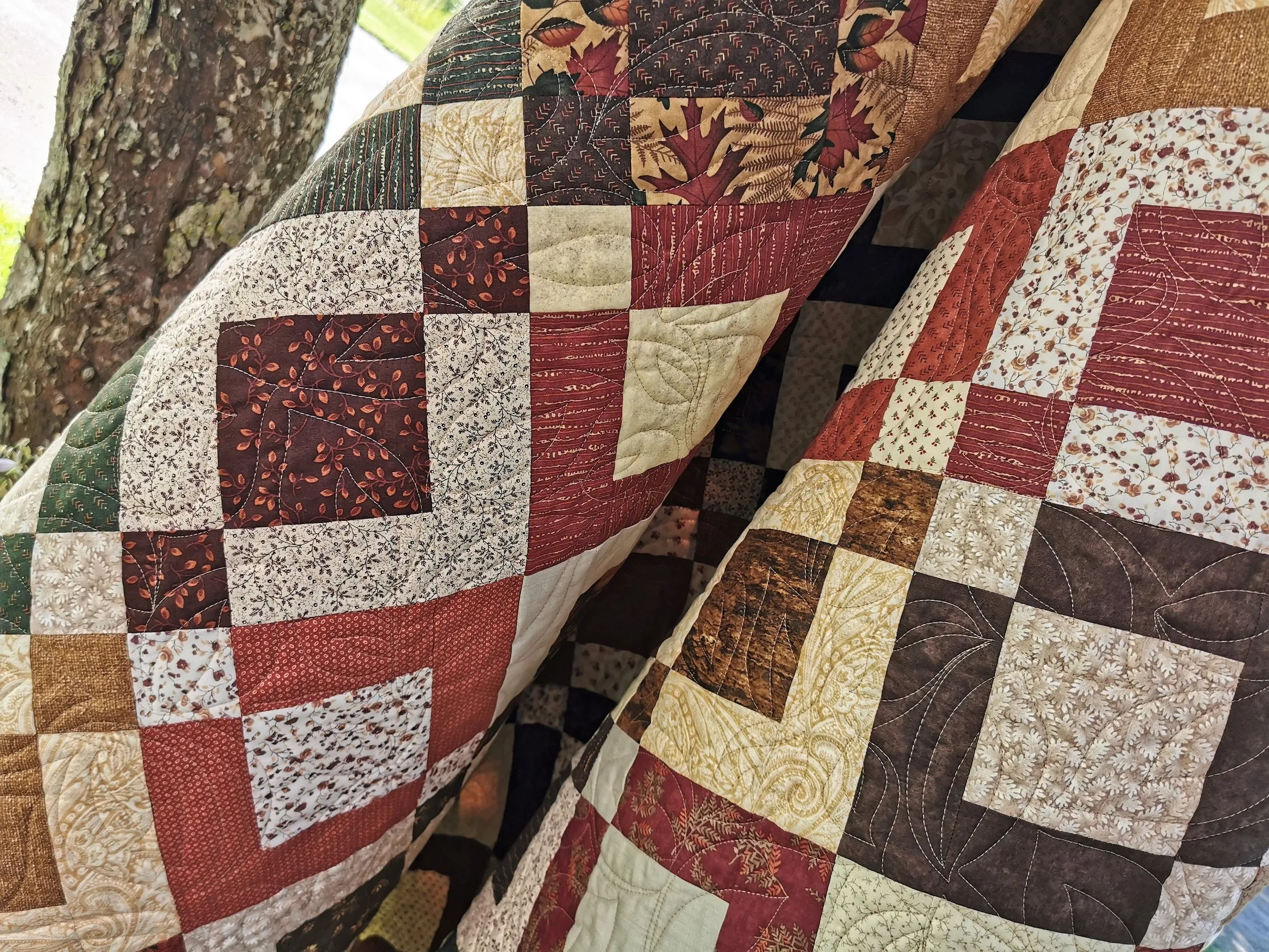 Scrappy Patchwork Quilt, Large Queen Size