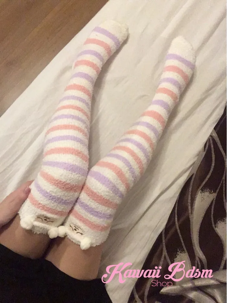 Striped Sheep Thigh Highs