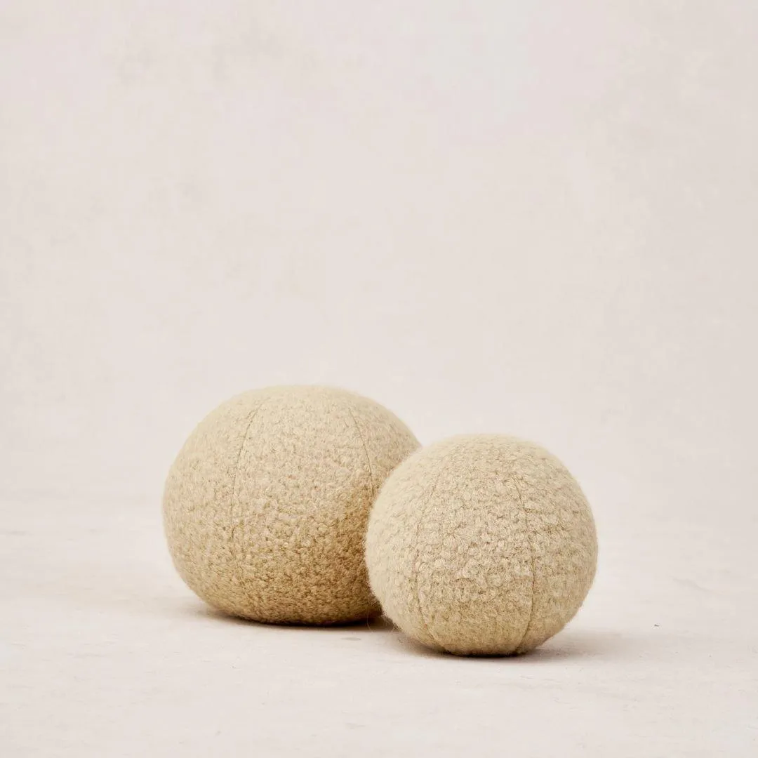 Teddy Sphere Pillow - Beige