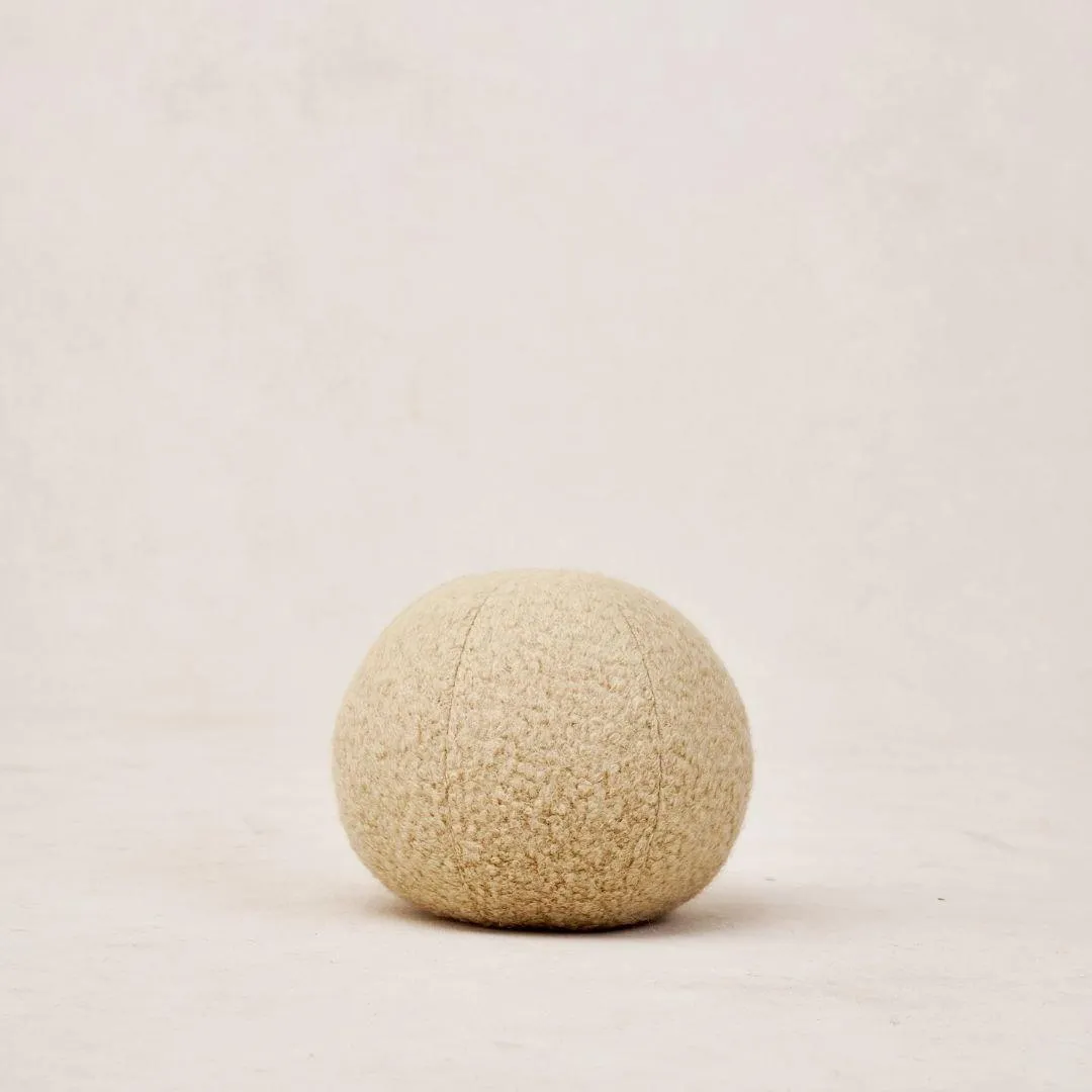 Teddy Sphere Pillow - Beige