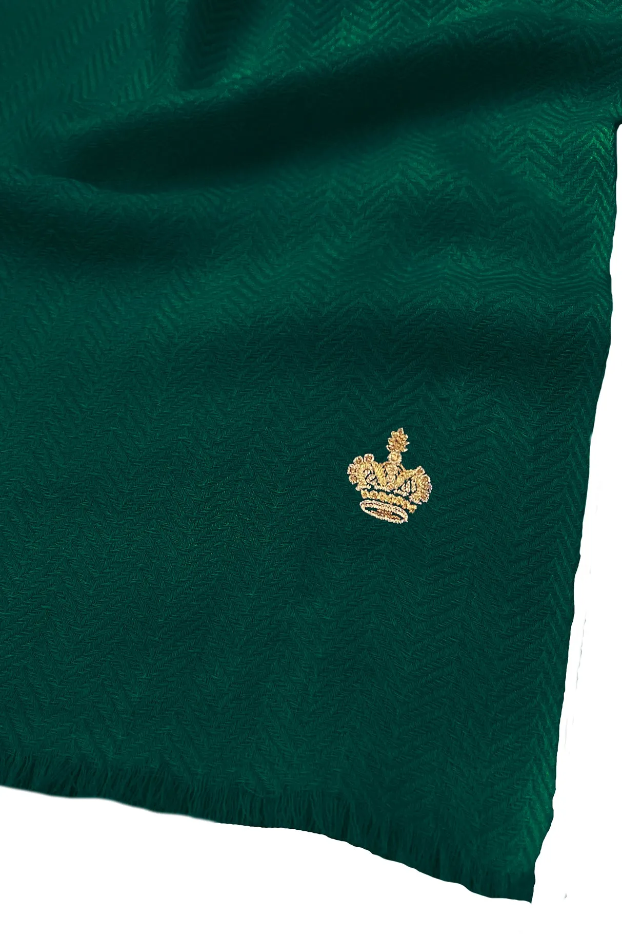 The Crown | Herringbone Cashmere Personalized Muffler