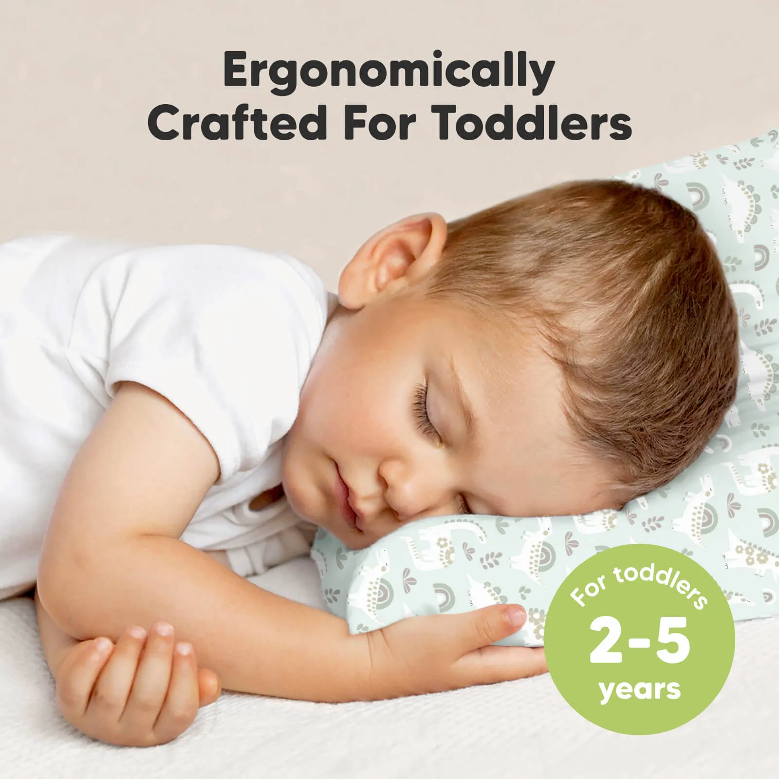 Toddler Pillow with Pillowcase (DinoBloom)