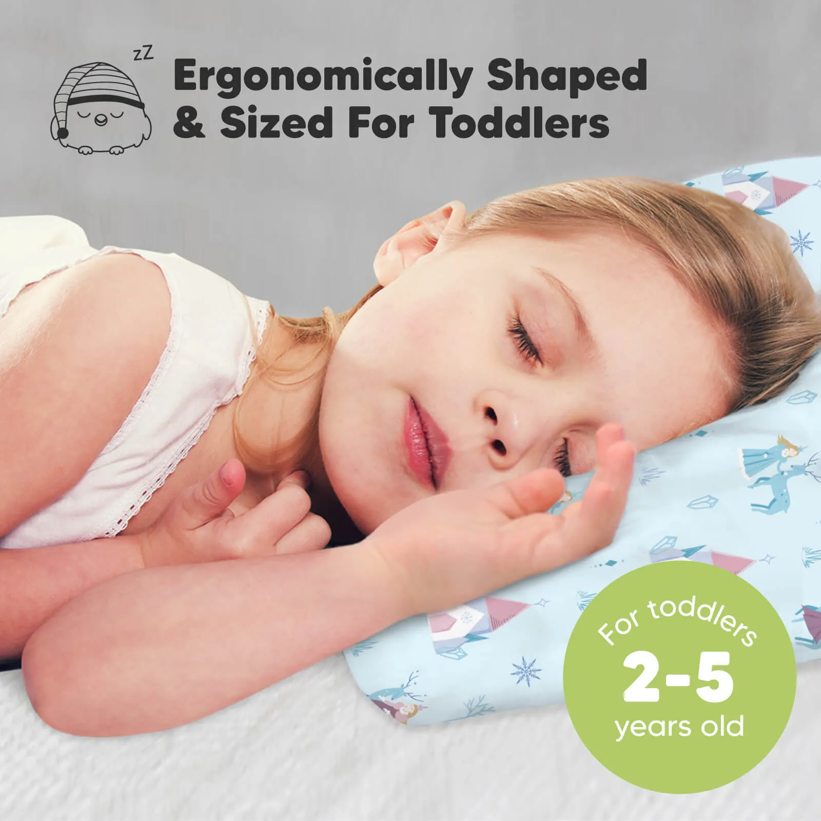 Toddler Pillow with Pillowcase (Enchanted Frost)