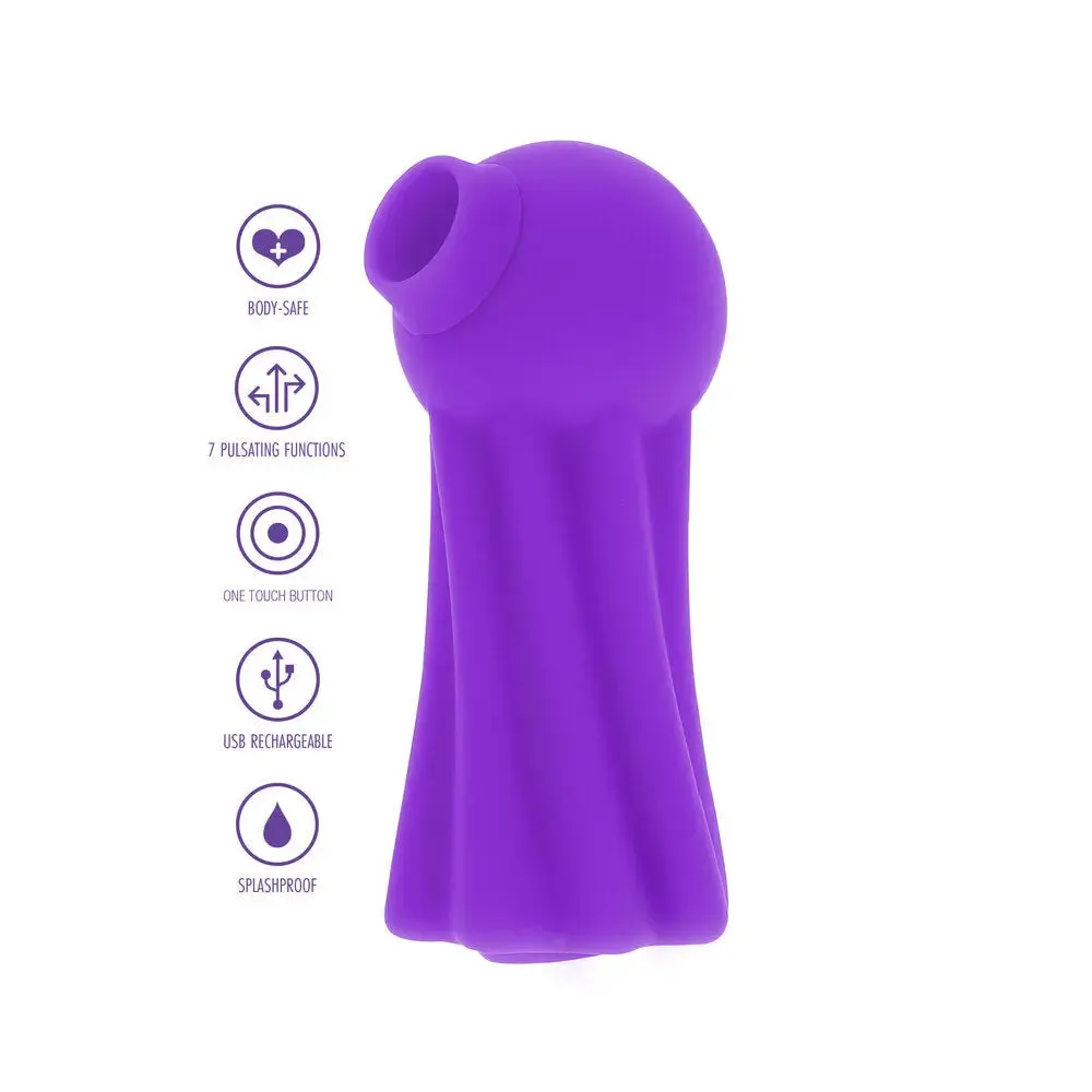 Toyjoy Silicone Purple Rechargeable Pulsating Clitoral Vibrator