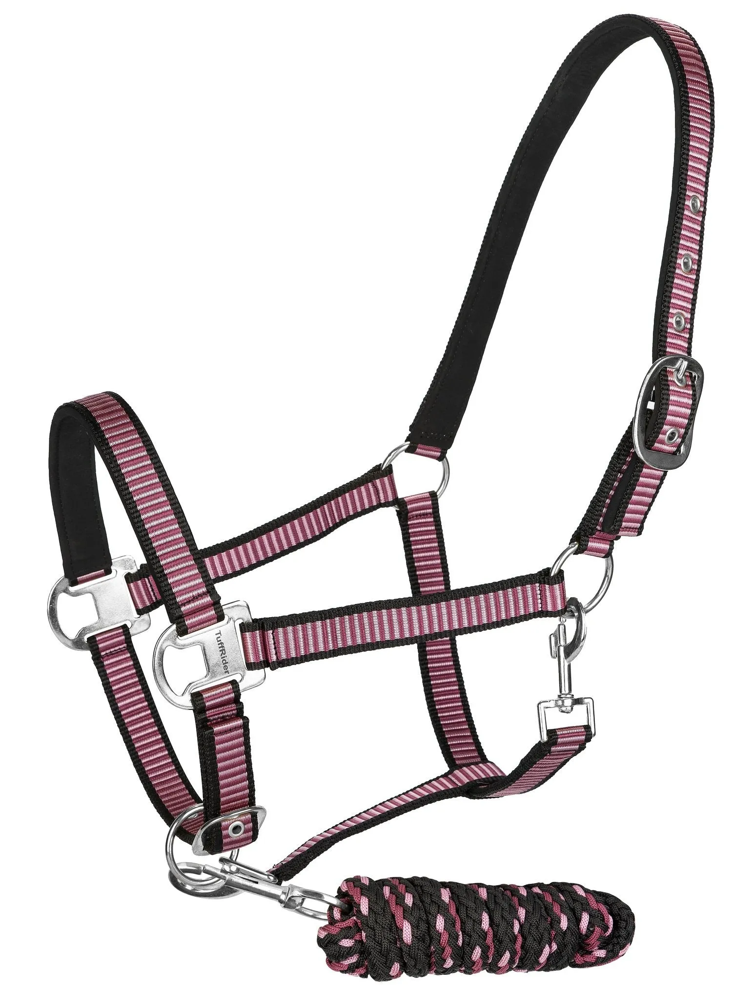 TuffRider Adjustable Nylon Breakaway Halter w/ Padded Crown and Lead Rope