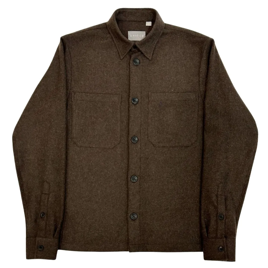 Umber Wool Overshirt